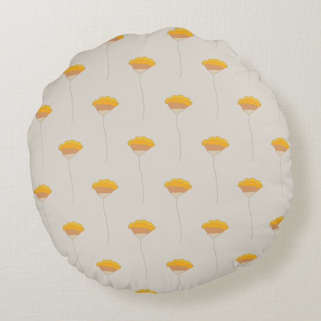 Poppies field round cushion (Back)