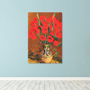 Poppies, fine art by Stefan Luchian, Canvas Print