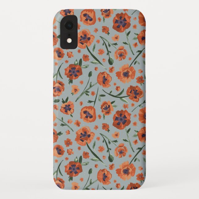 Poppies Floral Pattern  Case-Mate iPhone Case (Back)