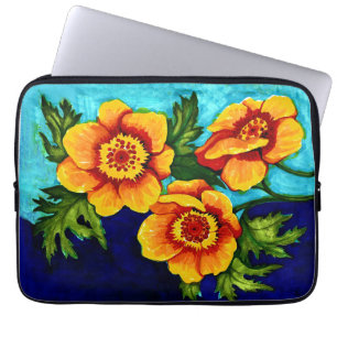 Poppies for energy   laptop sleeve