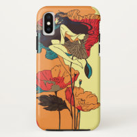 Poppies Girl in the Wind