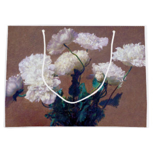 Poppies, Henri Fantin-Latour Large Gift Bag