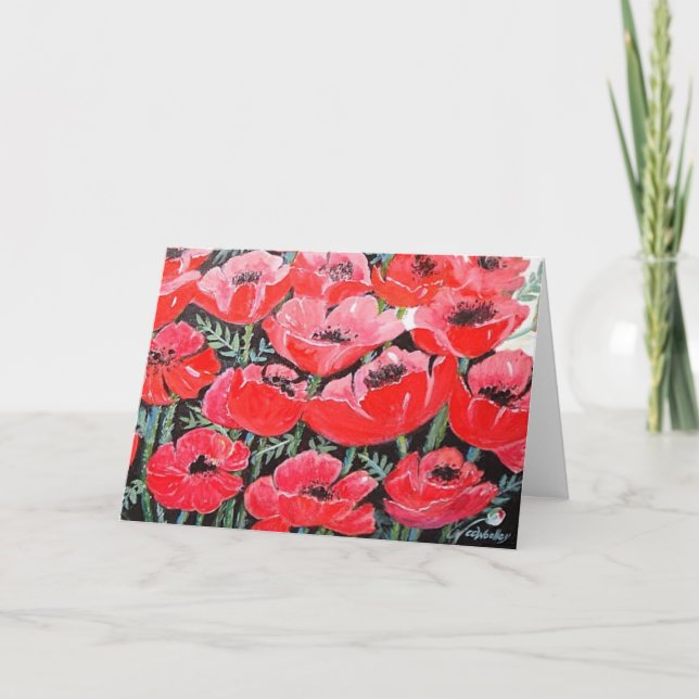 Poppies Holiday Card (Front)
