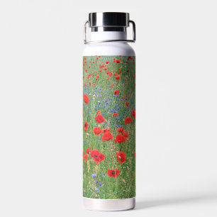 Poppies in a Cornfield Water Bottle