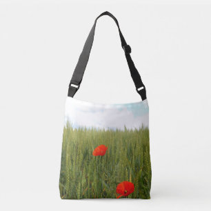 Poppies in a Wheat Field Cross Body Bag