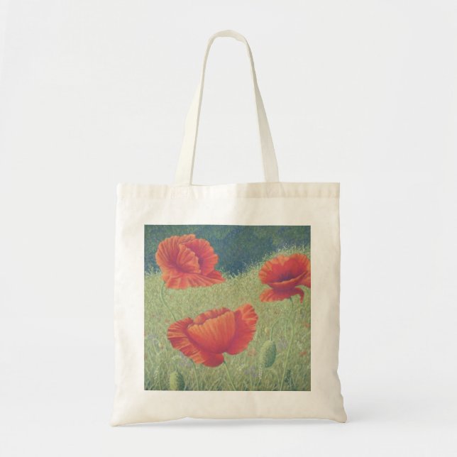Poppies in Flanders Fields in Pastel Tote Bag (Front)