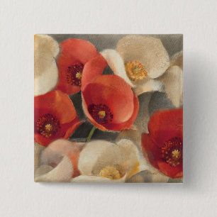 Poppies in Full Bloom 15 Cm Square Badge