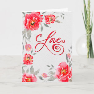 Poppies in Love – Romantic Floral Card