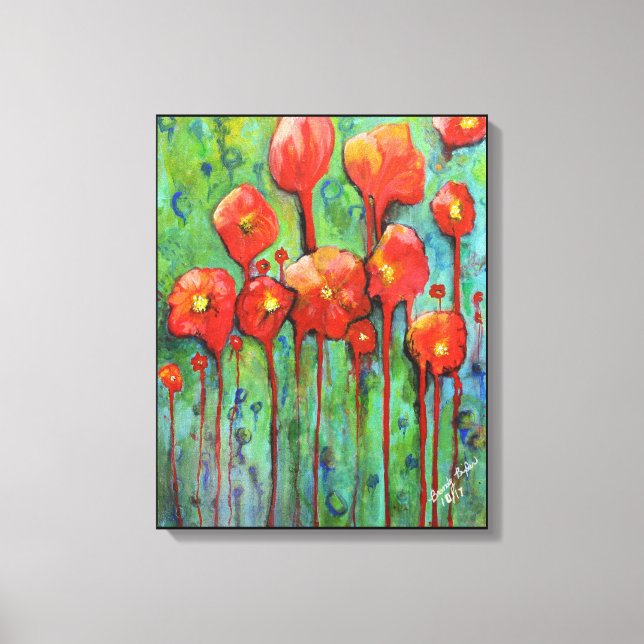 Poppies in Spring Canvas Print (Front)