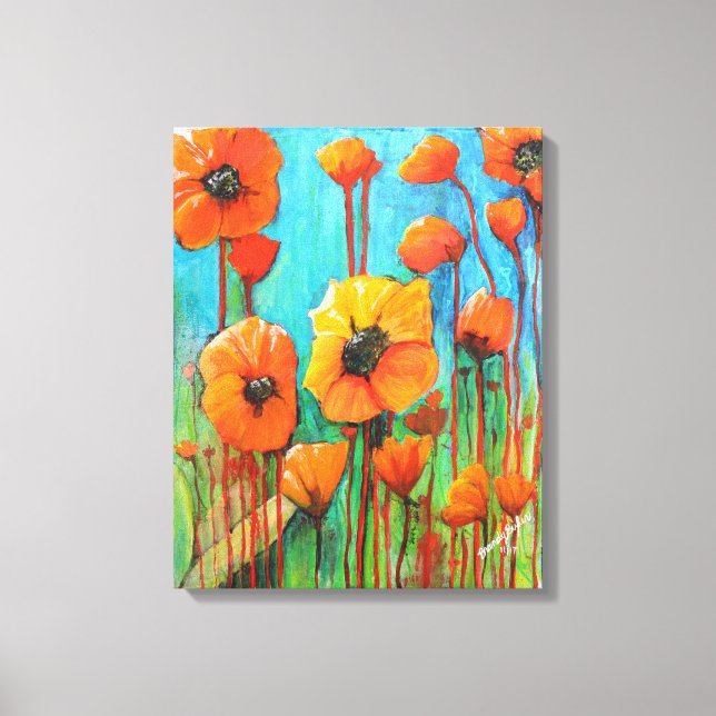 Poppies in Summer Canvas Print (Front)