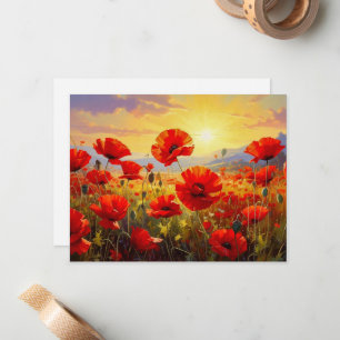 Poppies in the Evening Light, Card