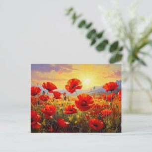 Poppies in the Evening Light, Postcard