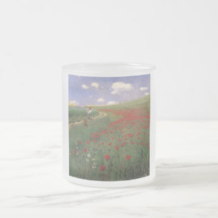 Poppies in the Field SZINYEI MERSE, Pál red flower Frosted Glass Coffee Mug