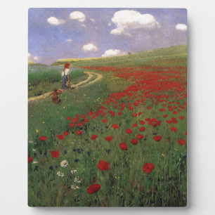 Poppies in the Field SZINYEI MERSE, Pál red flower Plaque
