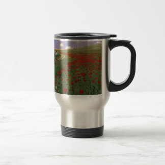 Poppies in the Field SZINYEI MERSE, Pál red flower Travel Mug