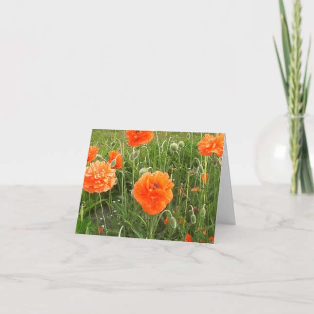 Poppies In The Wind Card (Front)