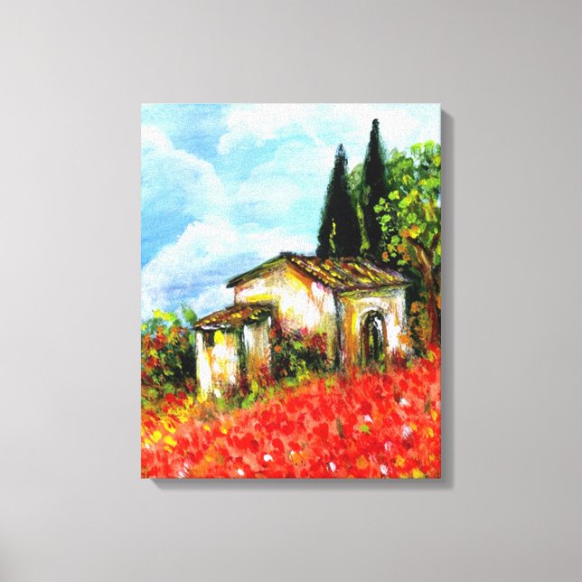 POPPIES IN TUSCANY CANVAS PRINT (Front)