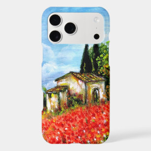 POPPIES IN TUSCANY / Landscape with Flower Fields