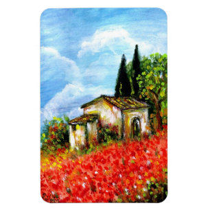 POPPIES IN TUSCANY MAGNET