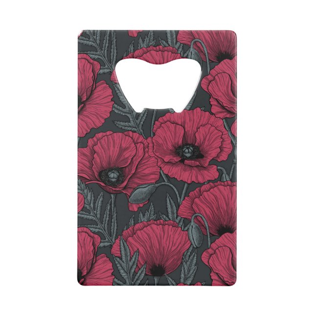 Poppies in Viva Magenta  (Front)