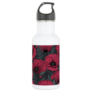 Poppies in Viva Magenta 532 Ml Water Bottle