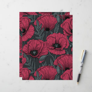 Poppies in Viva Magenta Colour of the Year 2023