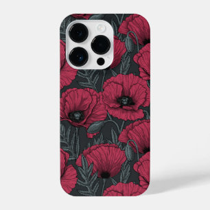 Poppies in Viva Magenta  iPhone 14 Pro Case