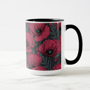 Poppies in Viva Magenta  Mug