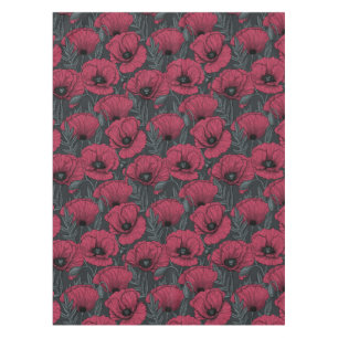 Poppies in Viva Magenta Tablecloth