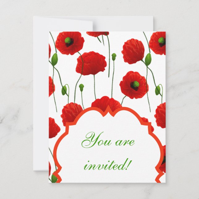 Poppies Invitation (Front)