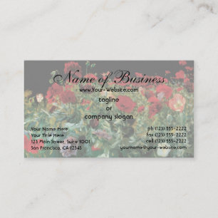 Poppies, John Singer Sargent, Vintage Realism Art Business Card