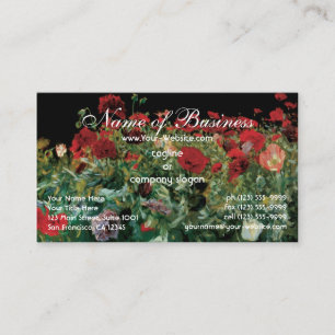 Poppies, John Singer Sargent, Vintage Realism Art Business Card