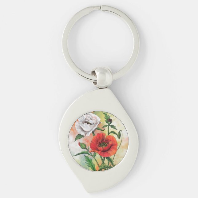 Poppies Keychain (Front)