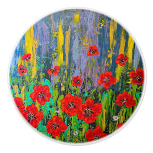 Poppies knob pull
