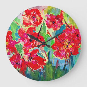 Poppies Large Clock