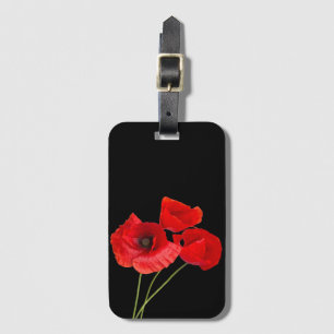 Poppies Luggage Tag