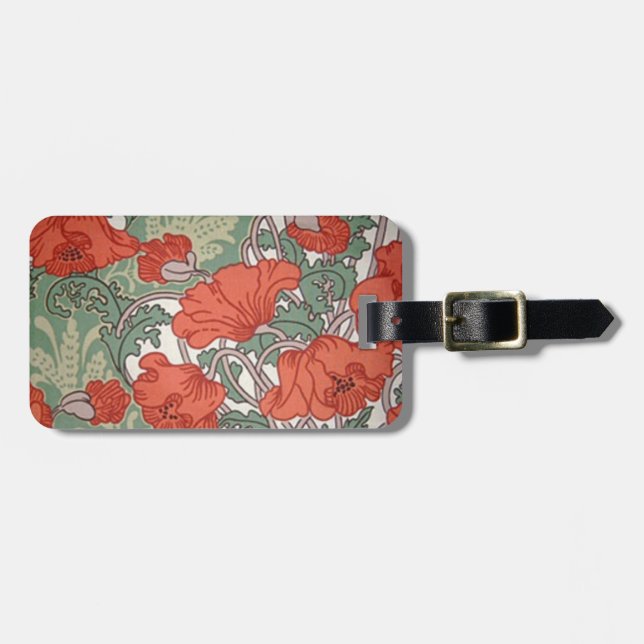 Poppies Luggage Tag (Front Horizontal)