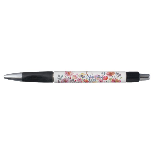 Poppies on Parade Personalized Pen (Front)