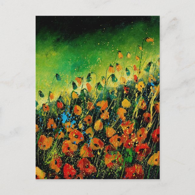 poppies orange 459080 postcard (Front)