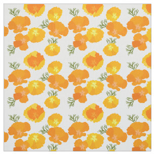 Poppies Pattern Fabric. Fabric