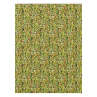 Poppies Pointillism Style Abstract Art Tablecloth