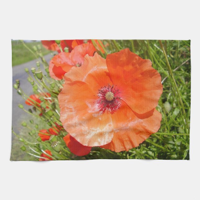 Poppies - Poppies Tea Towel (Horizontal)