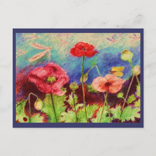 poppies postcard (Front)