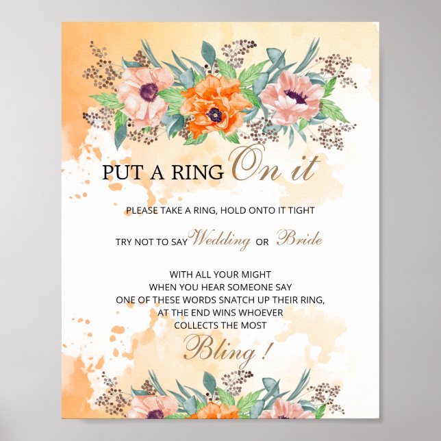 Poppies put a ring on it game  poster (Front)