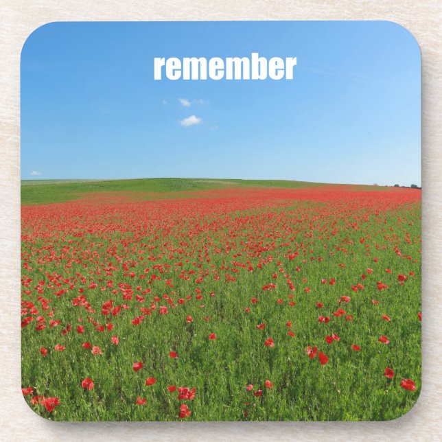 Poppies remember coaster (Front)