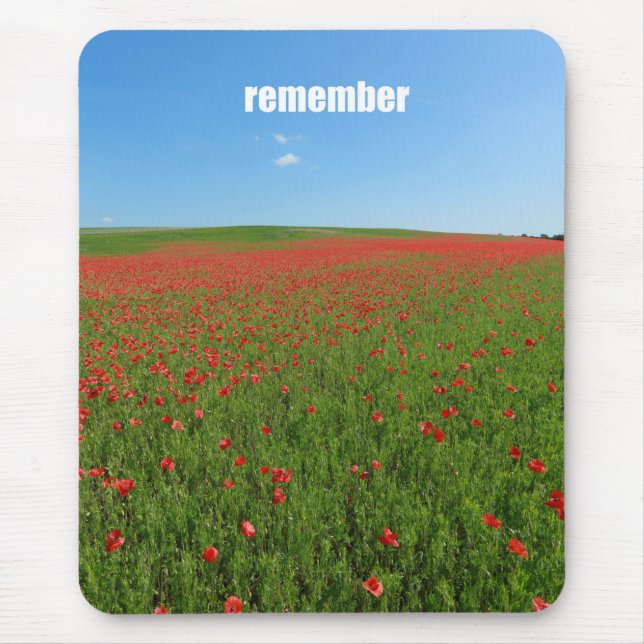 Poppies remember mouse mat (Front)