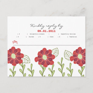 Poppies - RSVP Card