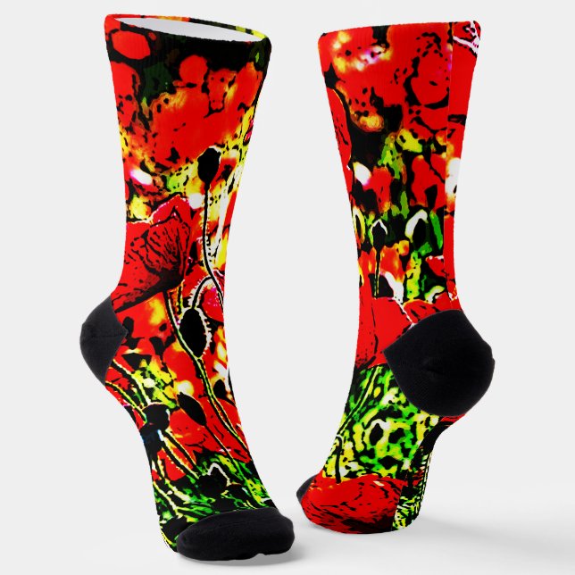 Poppies Socks (Angled)