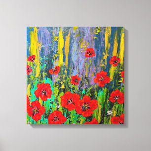 Poppies Stretched Canvas Print