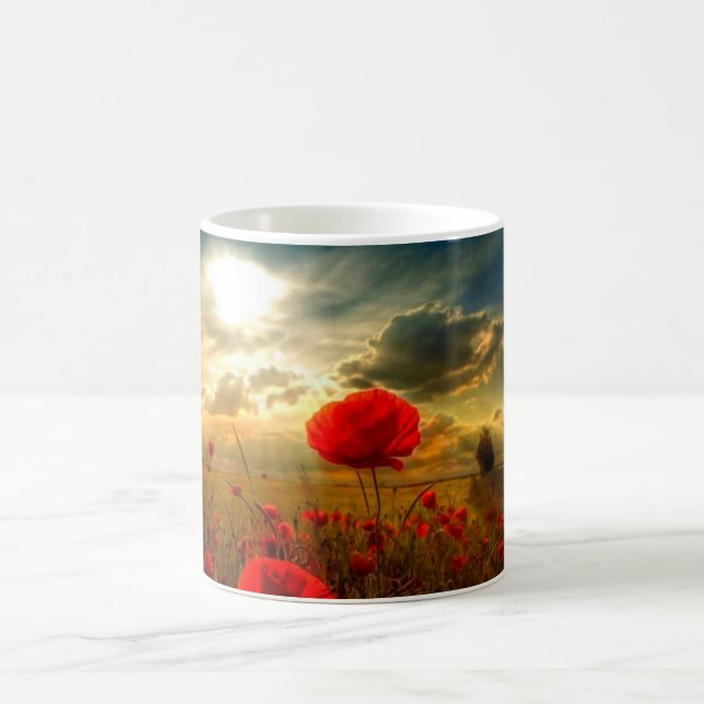Poppies sunset mug (Center)